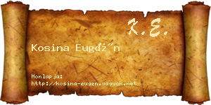 Kosina Eugén névjegykártya